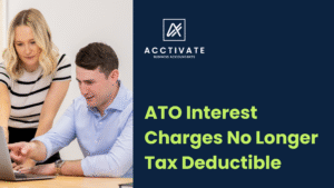 Changes with ATO Interest Charges Blog Cover for Acctivate Business Accountants